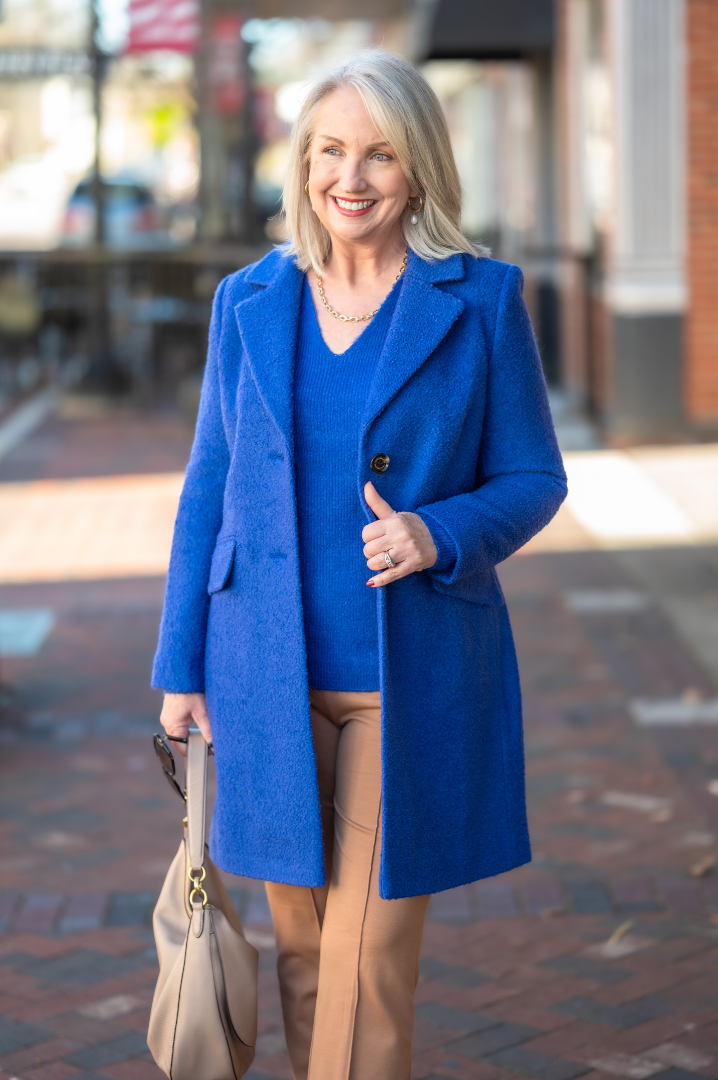 Blue Coat with Blue Sweater