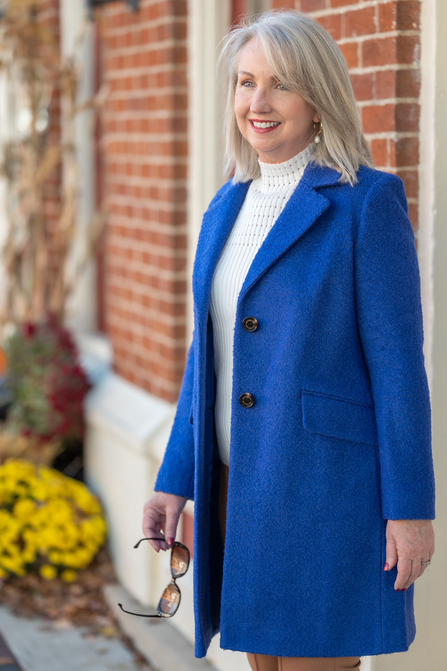Blue Coat with Neutrals