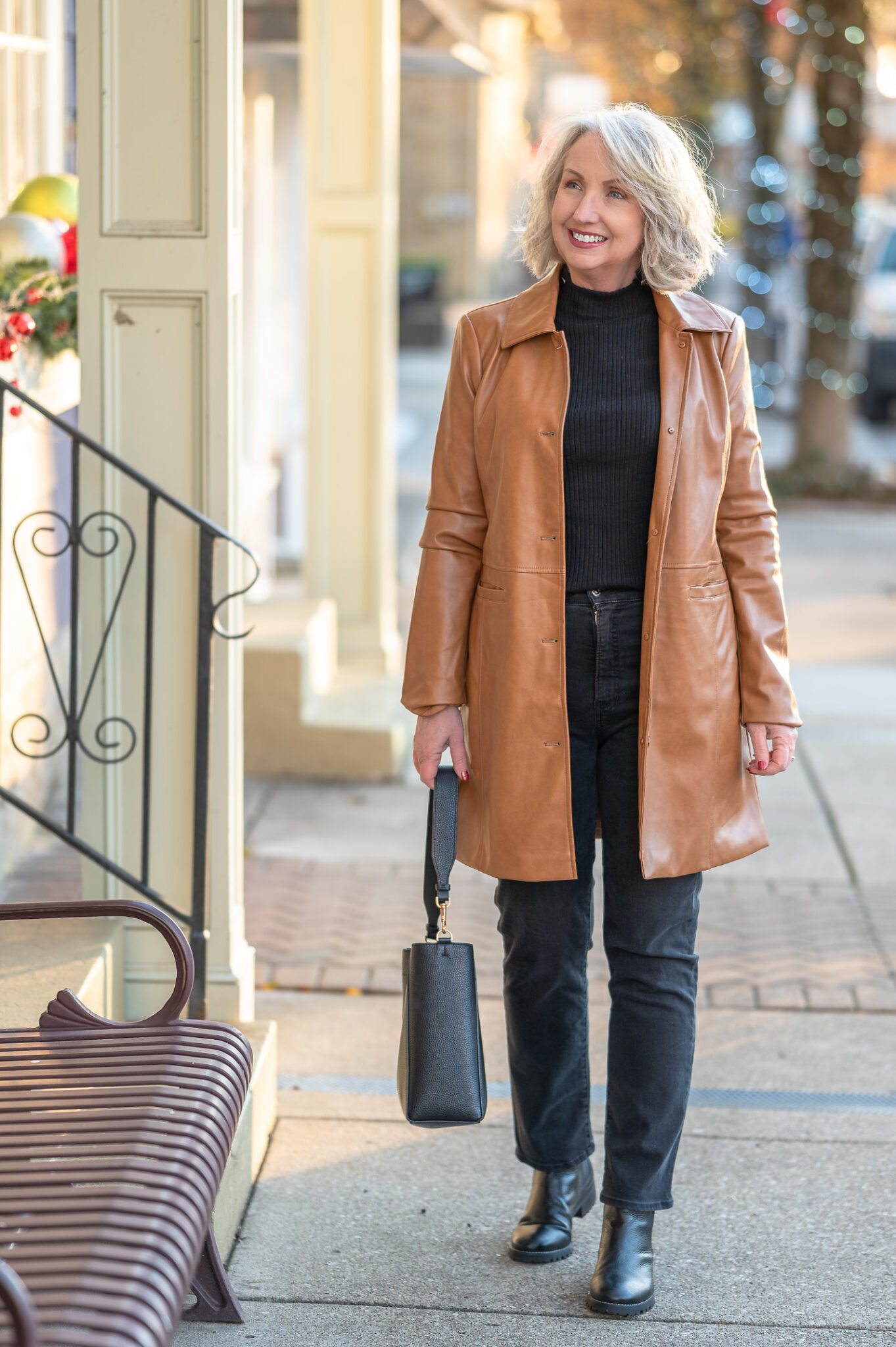 Winter Style Formula: Column of Color in Black - Dressed for My Day