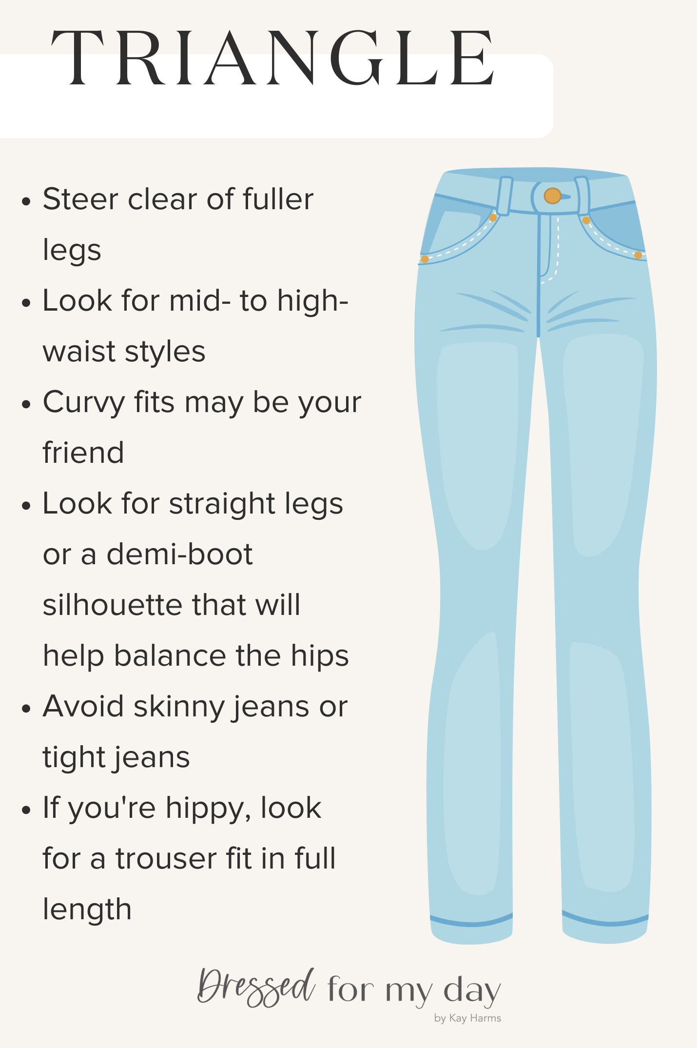 Denim Fit Tips for Triangles