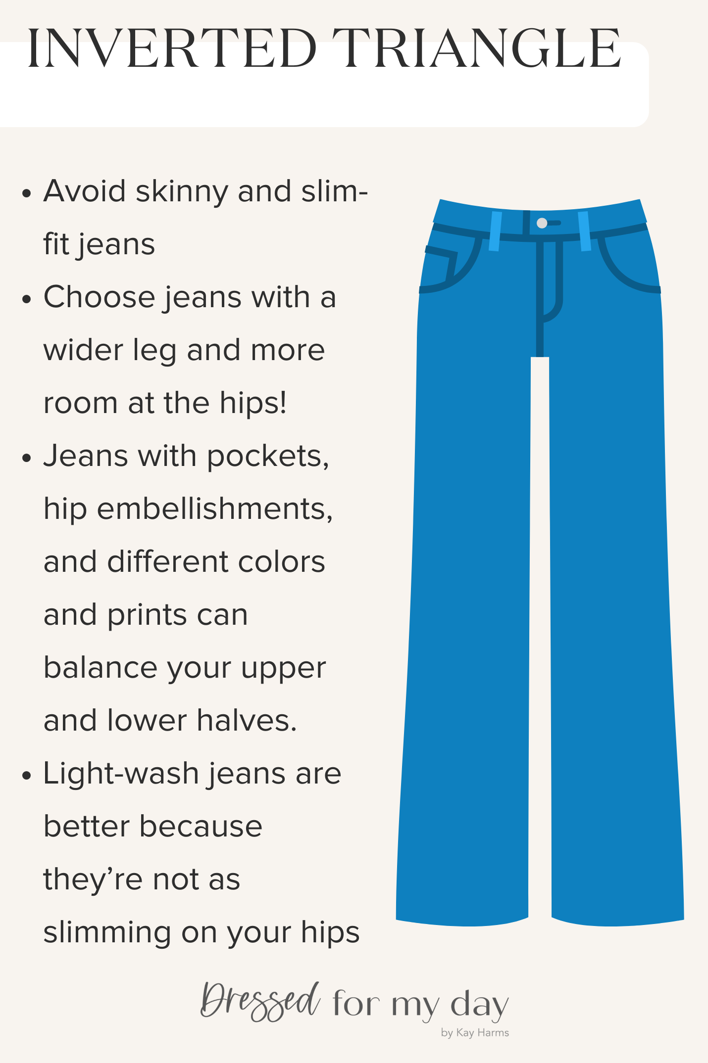 Denim Fit Tips for an Inverted Triangle