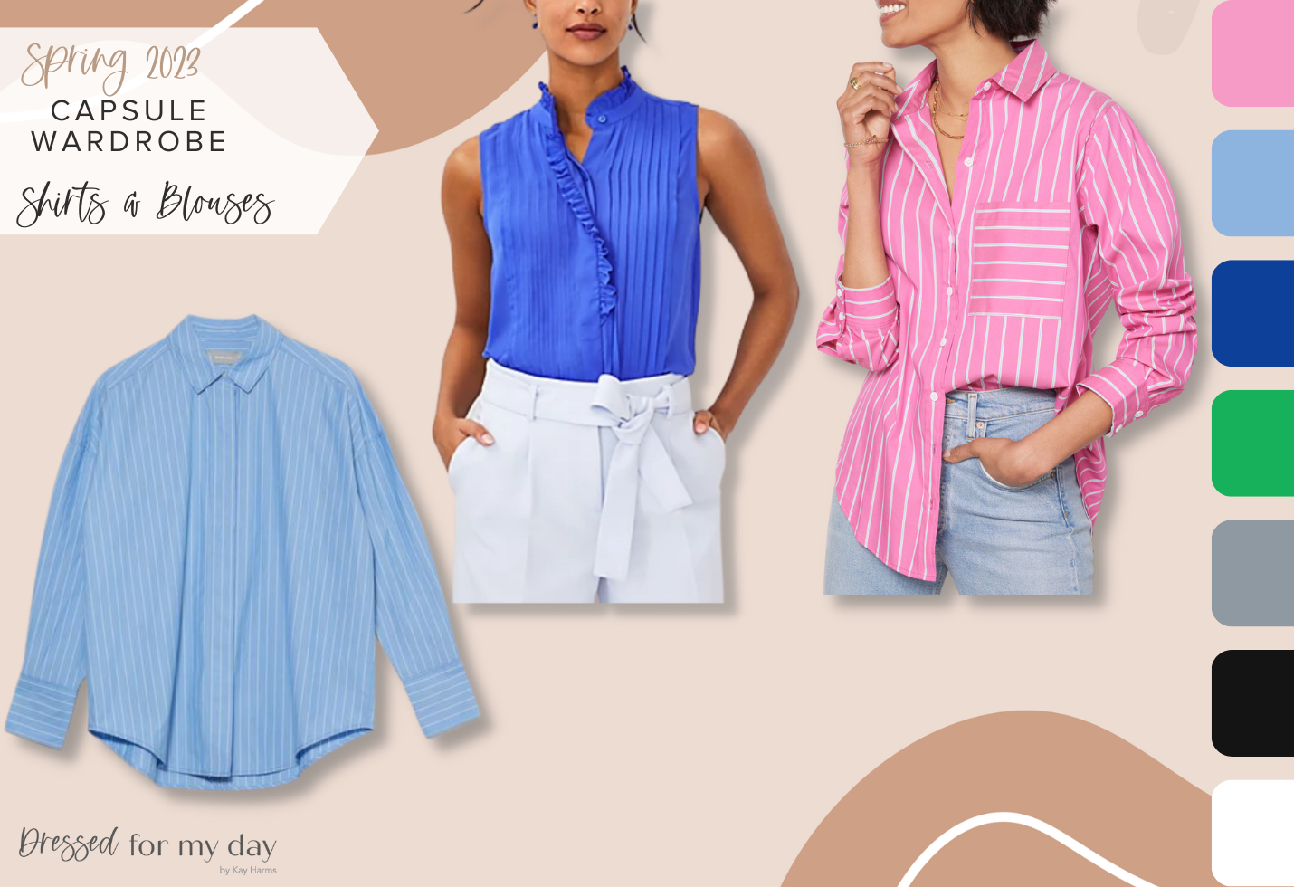My Spring 2023 Capsule Wardrobe Blouses and Shirts