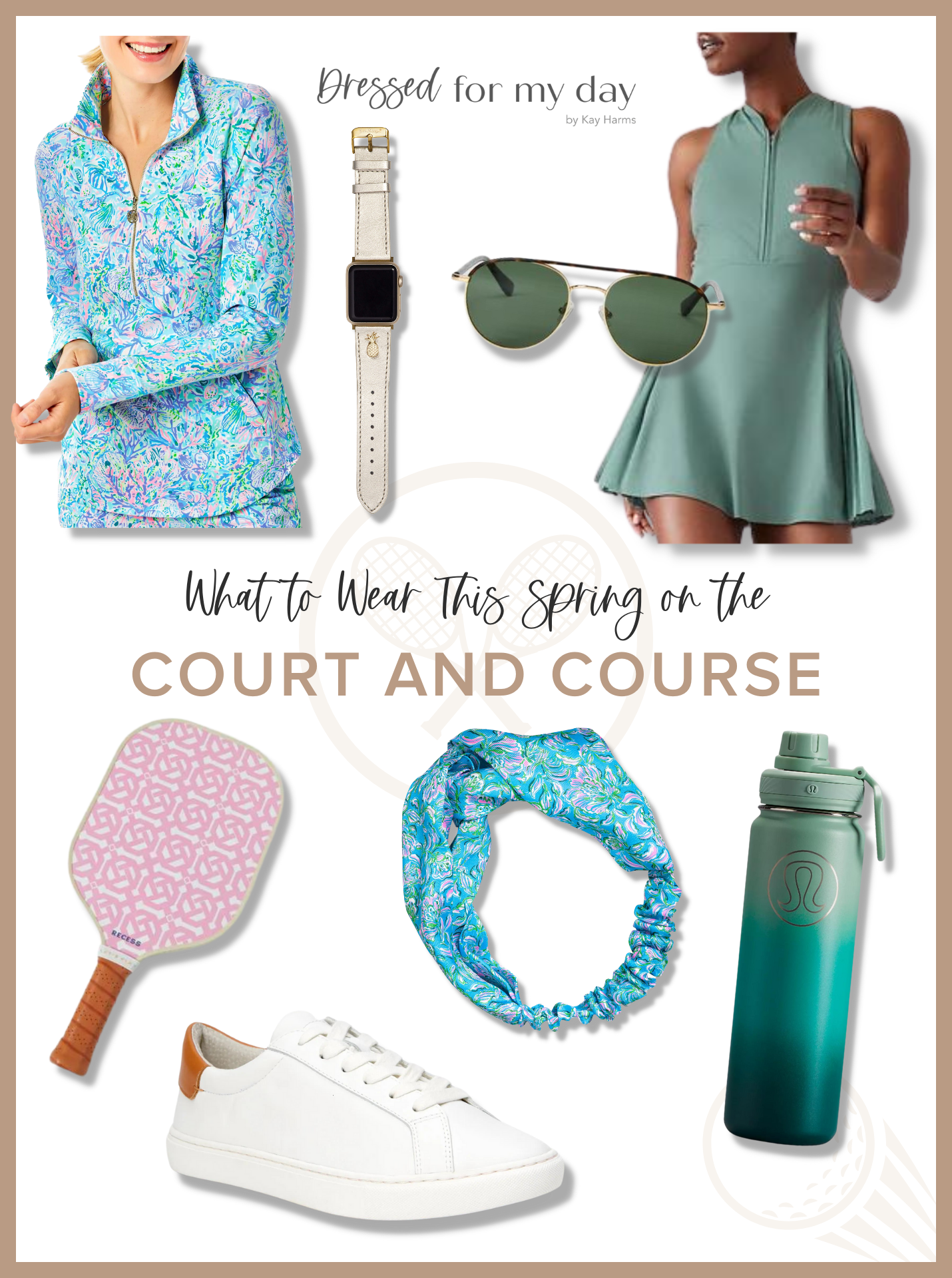 What to Wear on the Court & Course Style Board 3