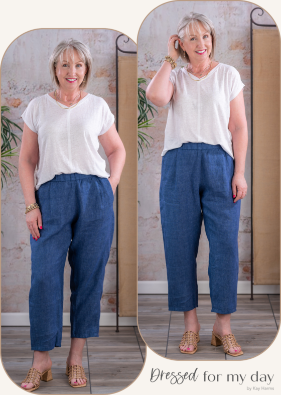 Trying On Eileen Fisher Organic Linen for Summer - Dressed for My Day