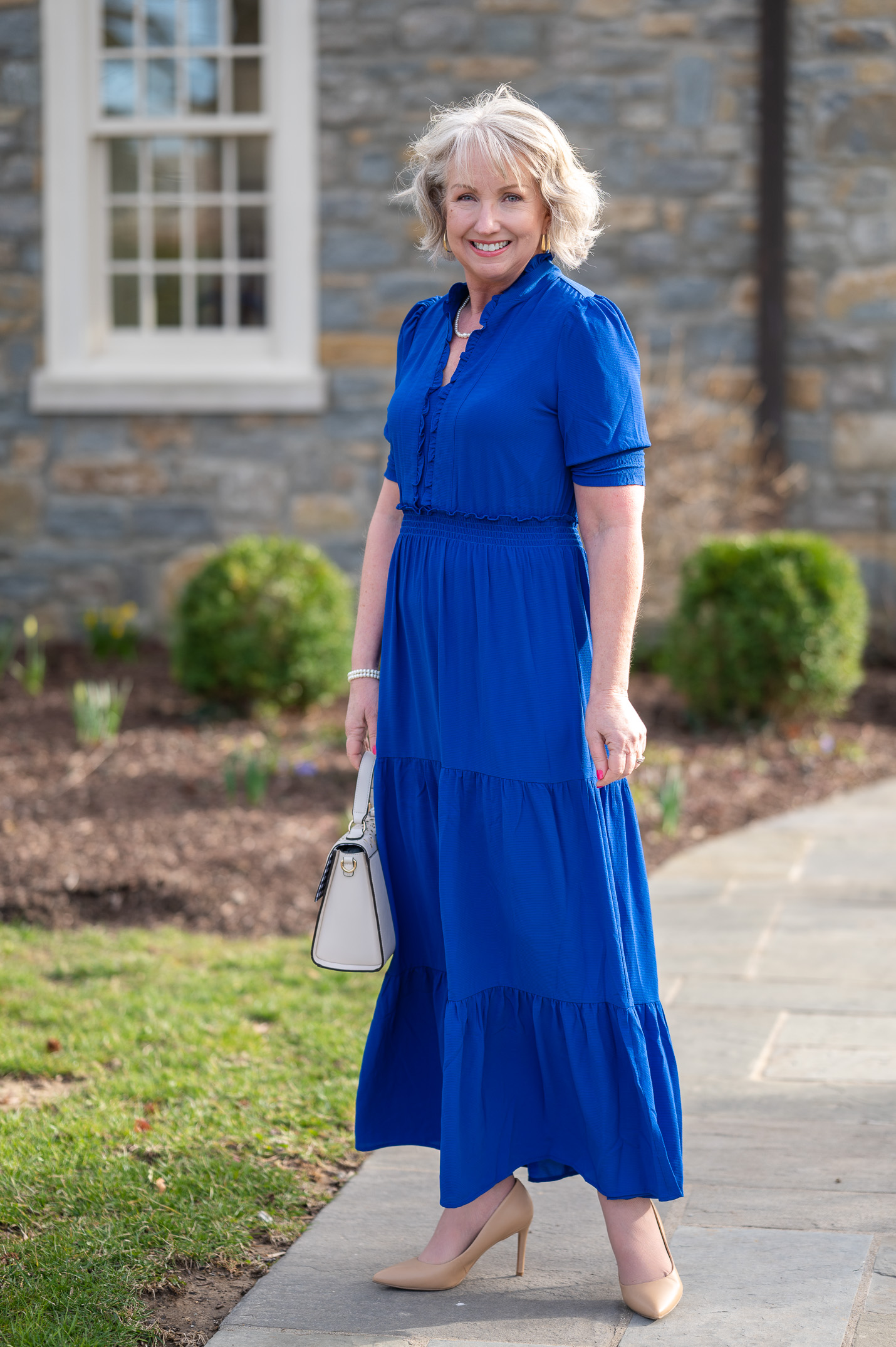 Blue Dress for a Sacred Celebration