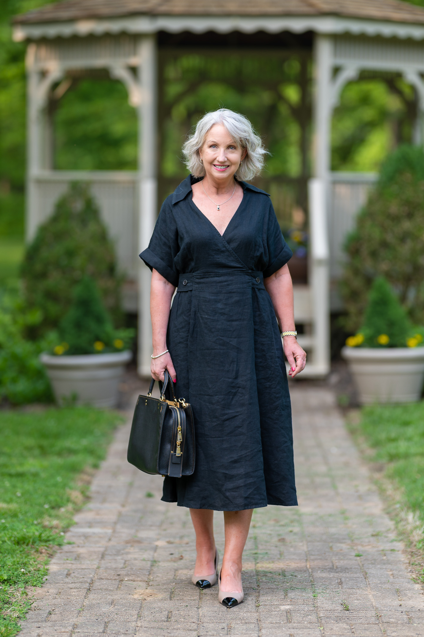 Black LInen Dress for the Coastal Grandma