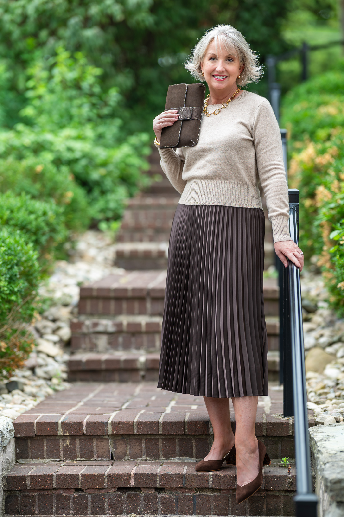 Styling a Pleated Midi Skirt 2 Ways for Fall