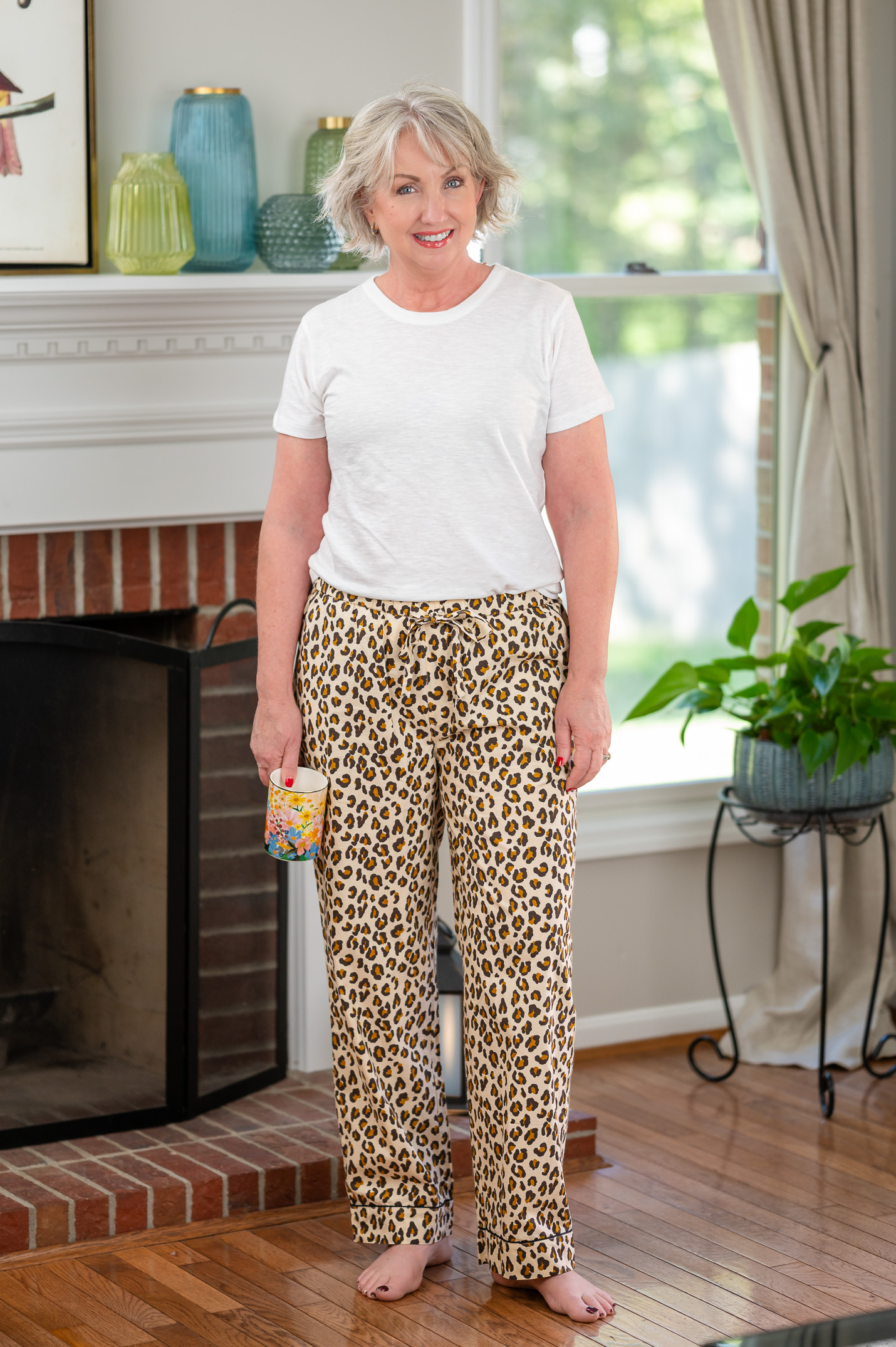 Lounging Leopard Pajama Pants & Saturday Tee