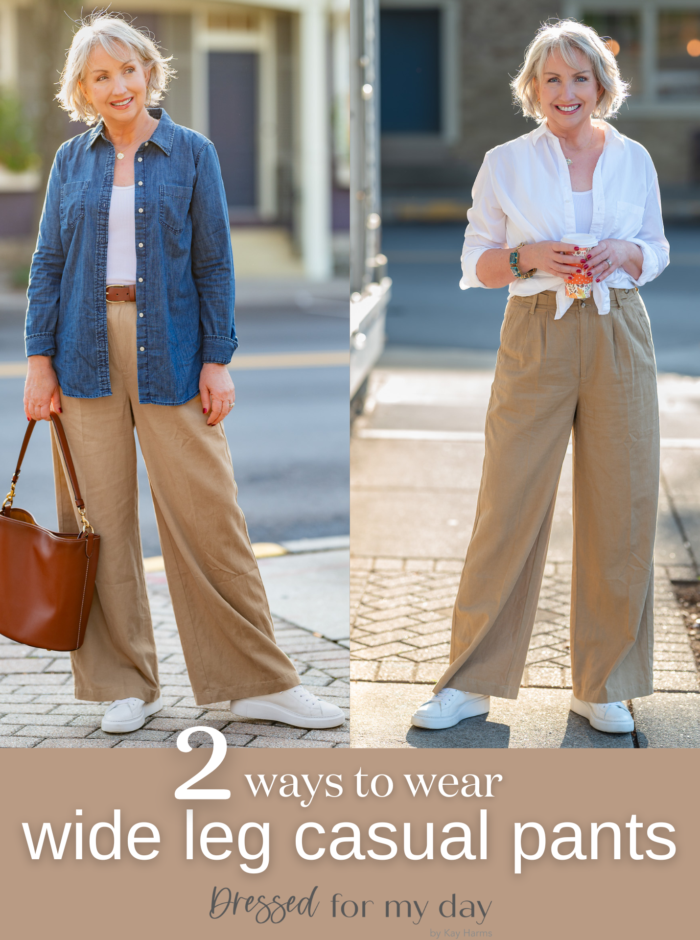 2 ways to wear Wide Leg Casual Pants
