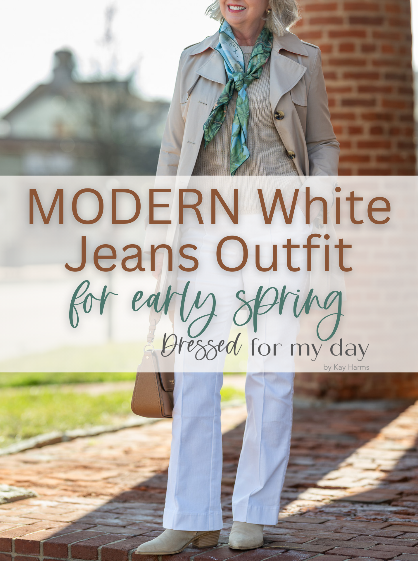 Modern White Jeans Outfit for Early Spring 2024