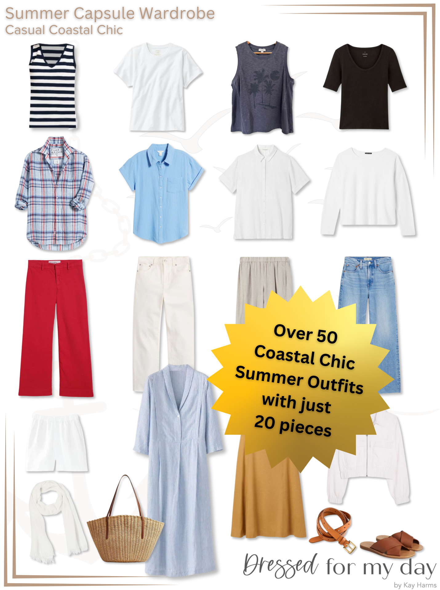 Casual Coastal Chic Capsule Wardrobe for Summer 2024