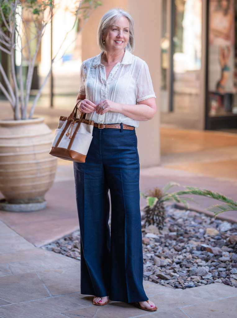Crepe Classic Navy Pants main image 0