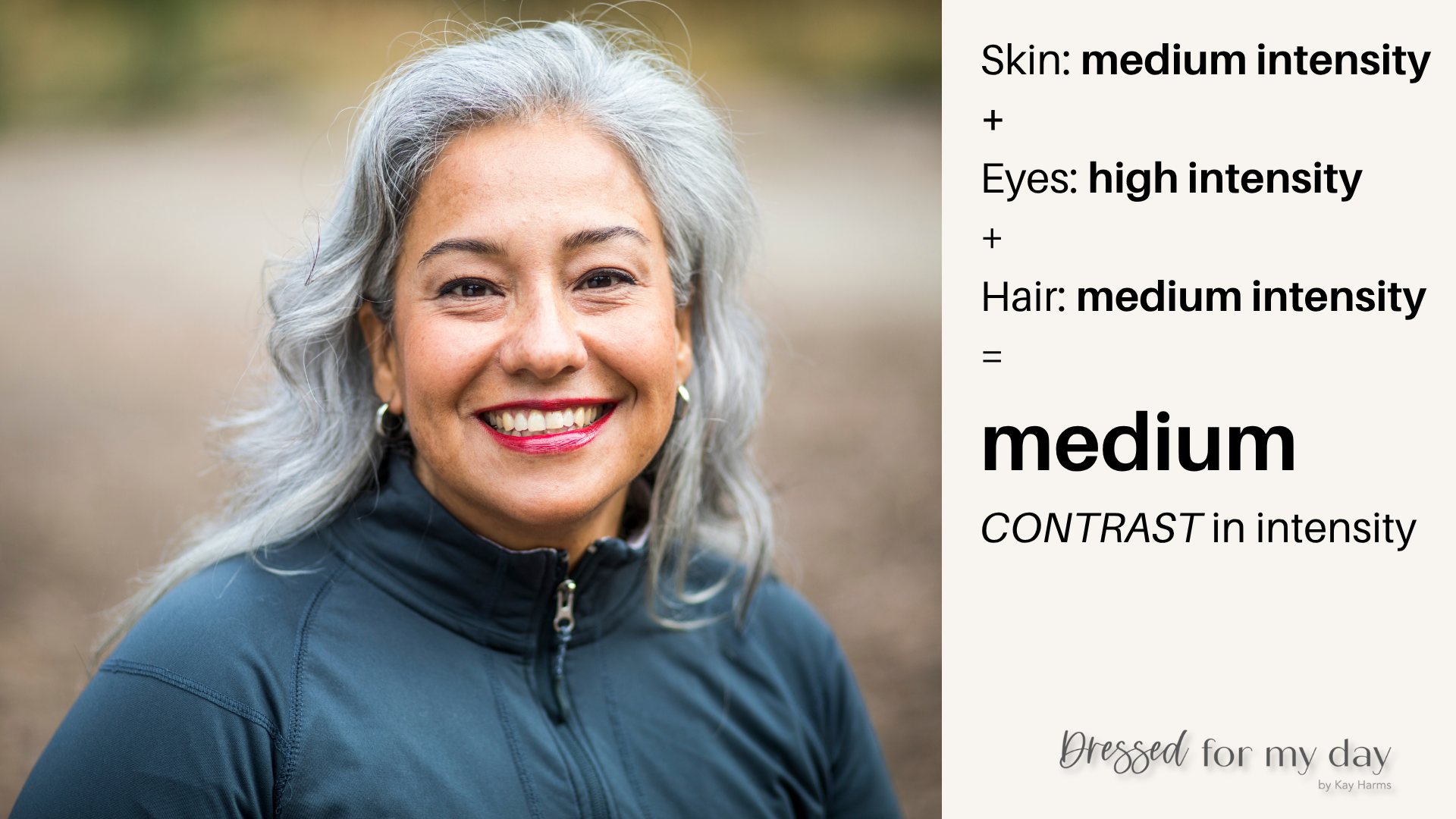 medium contrast in intensity