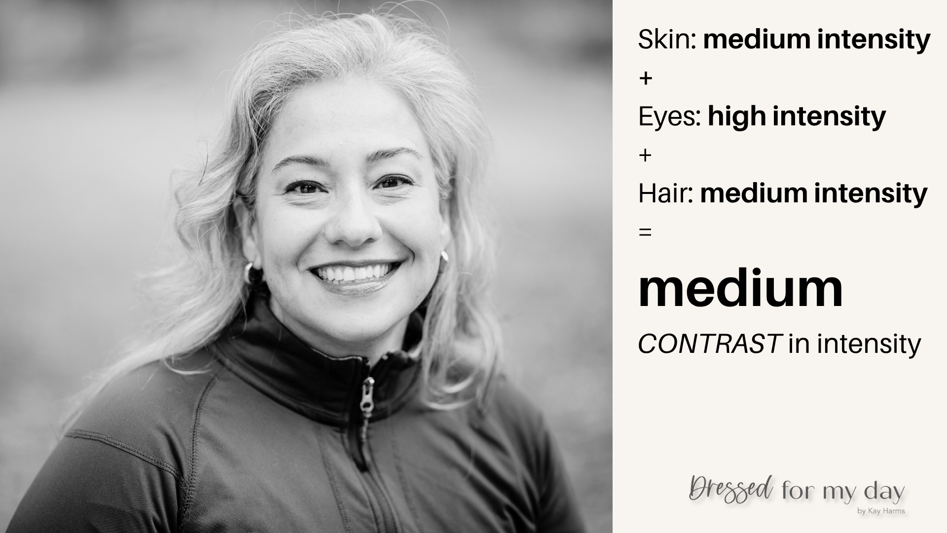 medium contrast in intensity