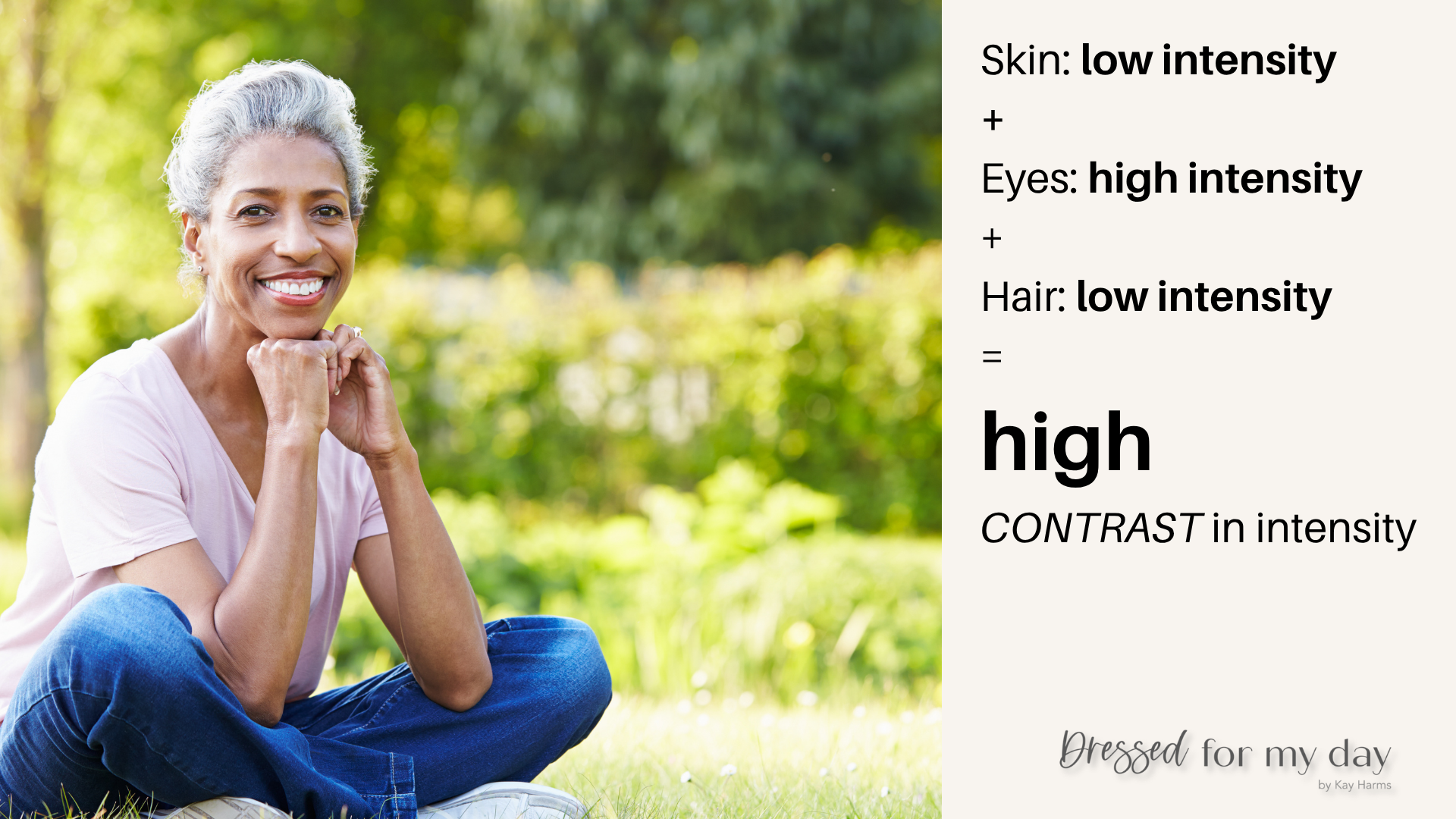 high contrast in intensity