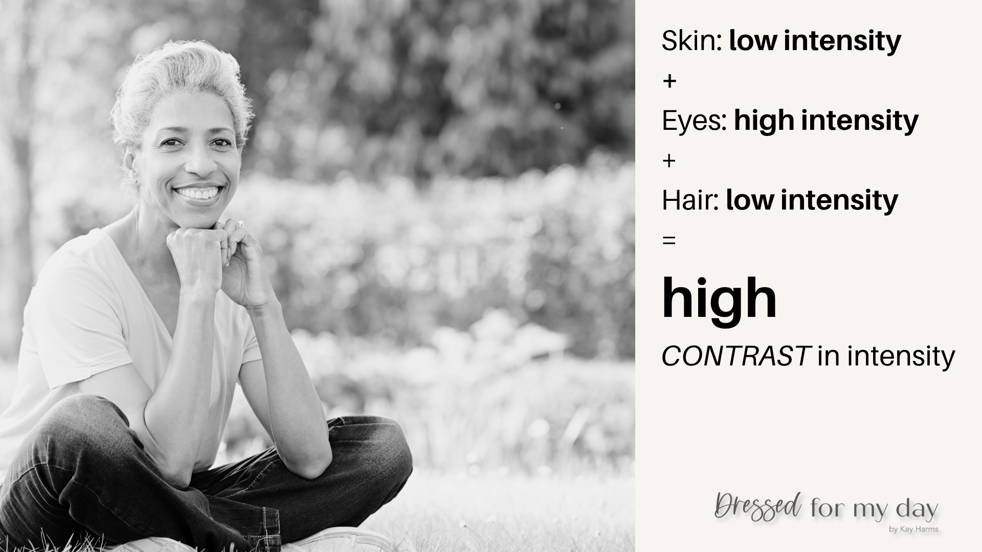 high contrast in intensity