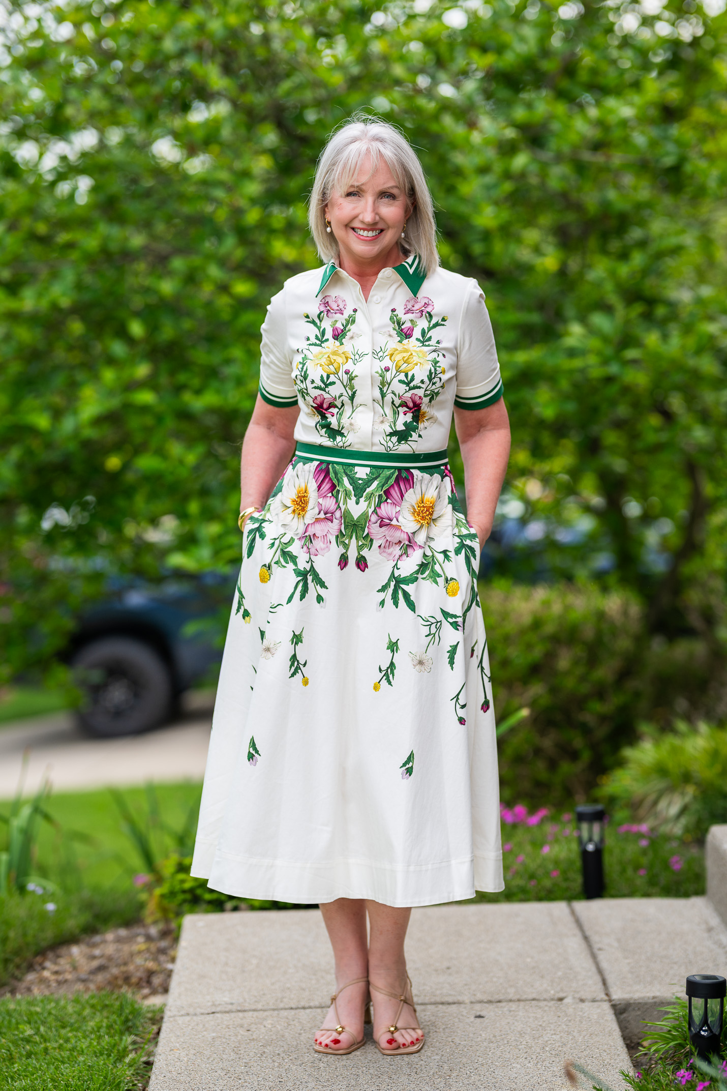 midi length elegant day dress